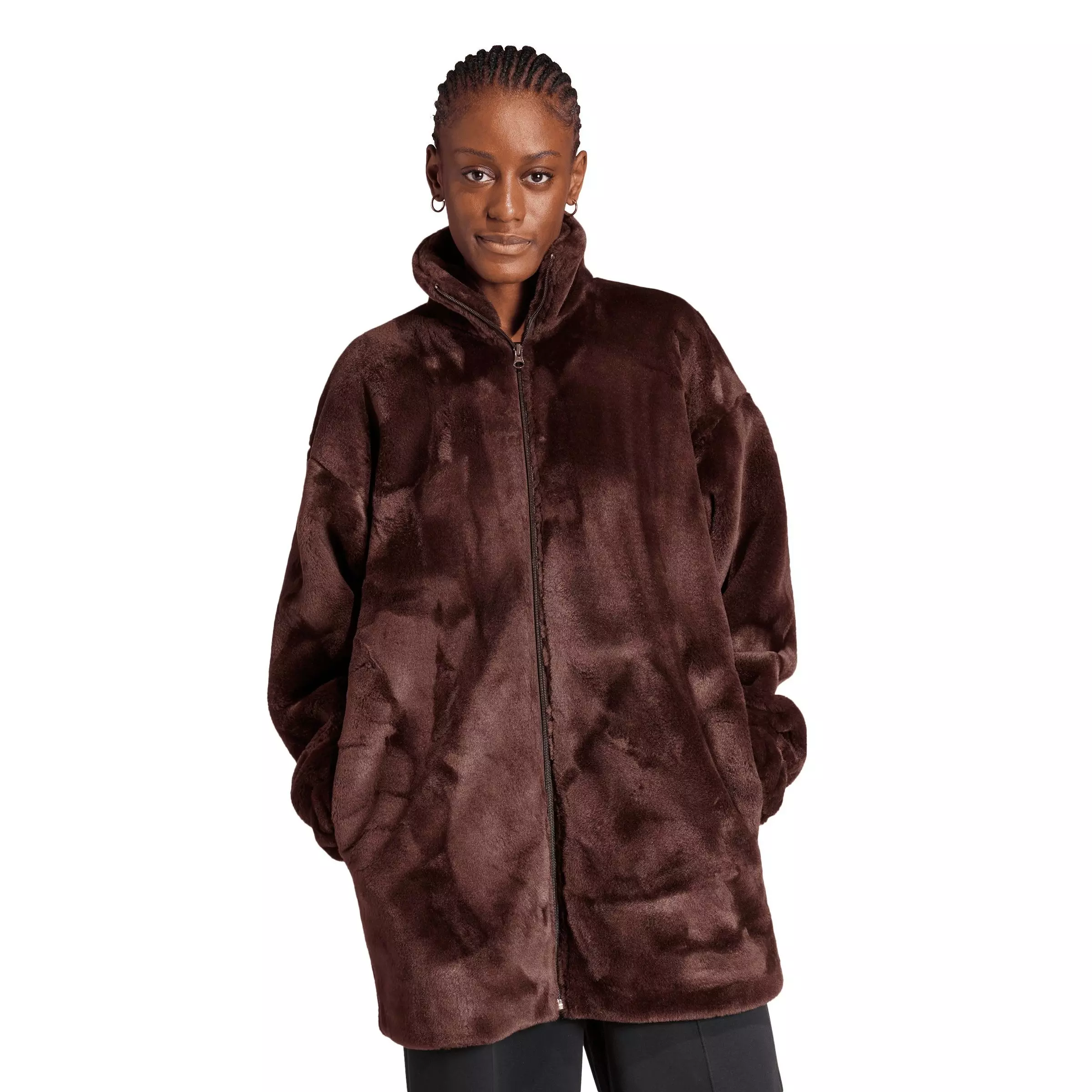 adidas Women's Originals Neutral Court Faux Jacket - Dark Brown